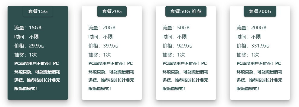 Pigcha加速器·流量计费·价格